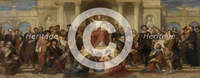 The City of Antwerp, Gothic and Renaissance, Surrounded by Artists, c1870s. Creator: Nicaise de Keyser.