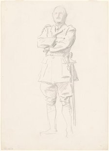 Study of General Louis Botha for "General Officers of World War I", 1920-1922. Creator: John Singer Sargent.