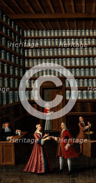Pharmacy, um 1700. Artist: Anonymous  