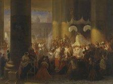 Procession at the Feast of Corpus Christi in Rome, 1847. Creator: Egron Sellif Lundgren.