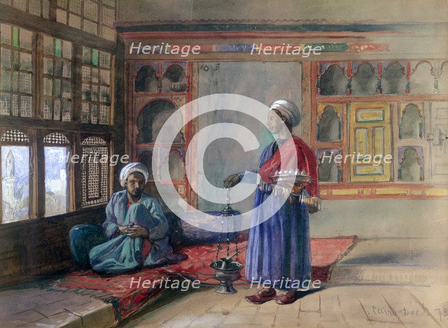 'Apartment in the House of the Sheikh Sadat, Cairo', 1873. Artist: Frank Dillon