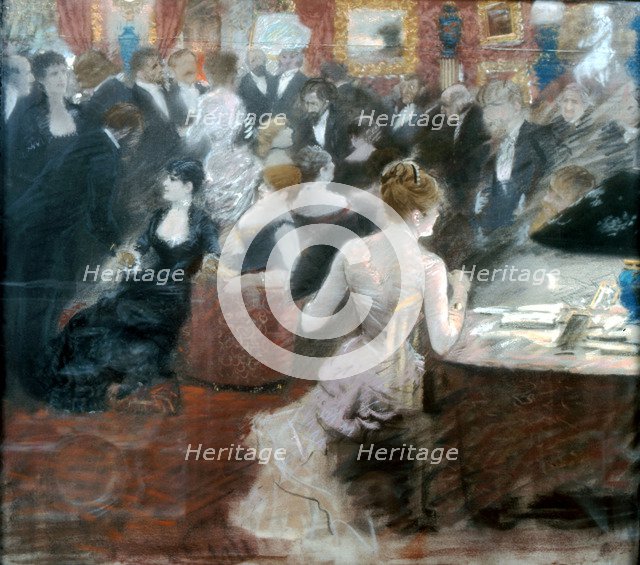 The Salon of Princess Mathilde. Artist: De Nittis, Giuseppe (1846-1884)