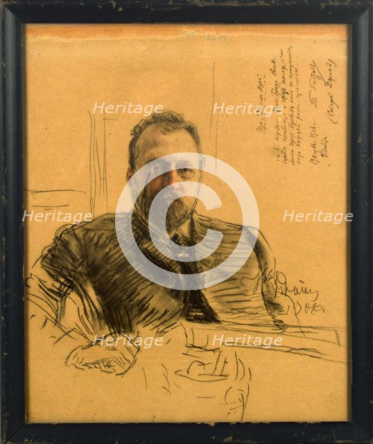 Portrait of the poet Pyotr Petrovich Gnedich (1855-1925), 1906.