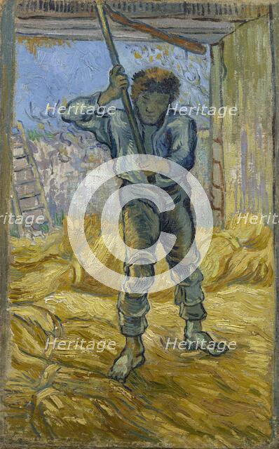 The Thresher (after Millet) , 1889. Creator: Gogh, Vincent, van (1853-1890).