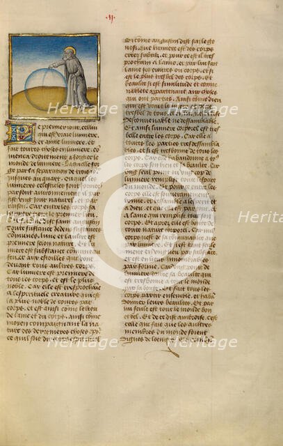 The Creation of the Heavens; Miroir Historial, about 1475. Creator: Unknown.