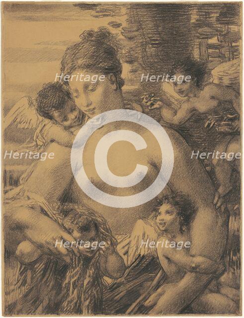 Nude with Cherubim, 1860s-1870s. Creator: William P. Babcock.