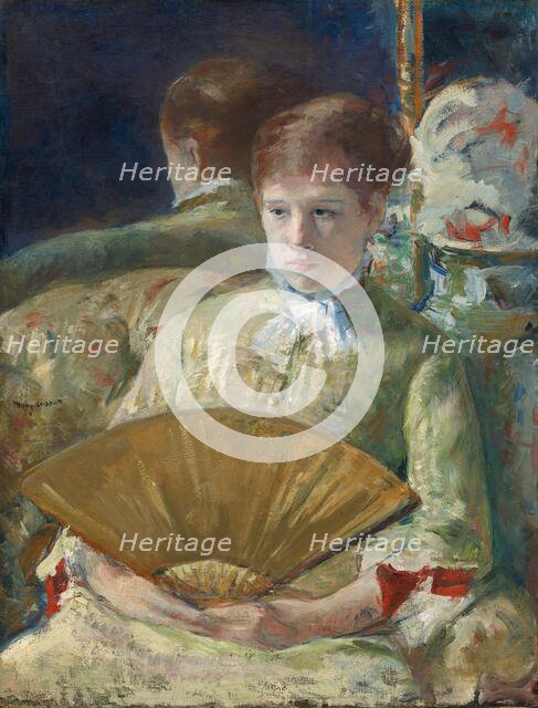 Woman with a Fan, c. 1878/1879. Creator: Mary Cassatt.