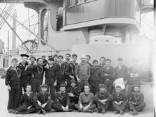 U.S.S. Indiana, group of seamen, between 1895 and 1901. Creator: William H. Jackson.