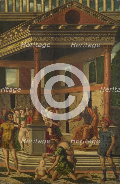 The Massacre of the Innocents with Herod, ca 1510-1520. Artist: Mocetto, Girolamo (c. 1458-1531)