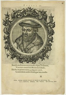 Portrait of Fuxius, published 1574. Creators: Unknown, Johannes Sambucus.