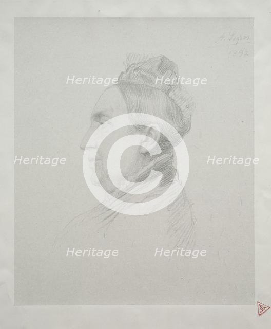 Portrait of Madame Kemp in Profile (2nd Plate). Creator: Alphonse Legros (French, 1837-1911).