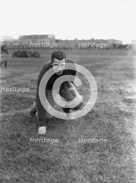 Football - Captain Edward Mahon of Howard Team, 1917. Creator: Harris & Ewing.