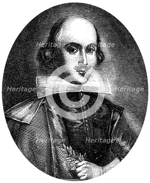 William Shakespeare, English poet and playwright. Artist: WT Green