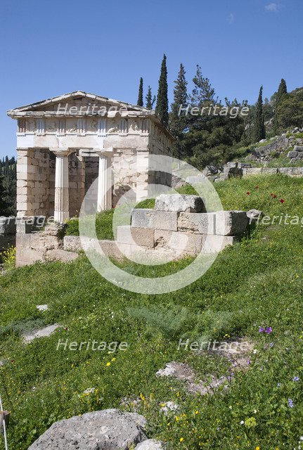 The Treasury of Athens, Delphi, Greece. Artist: Samuel Magal