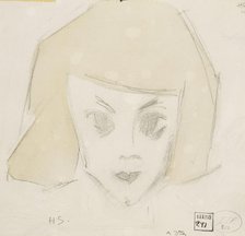 Girl with Large Eyes (Karin), 1928. Creator: Helene Schjerfbeck.