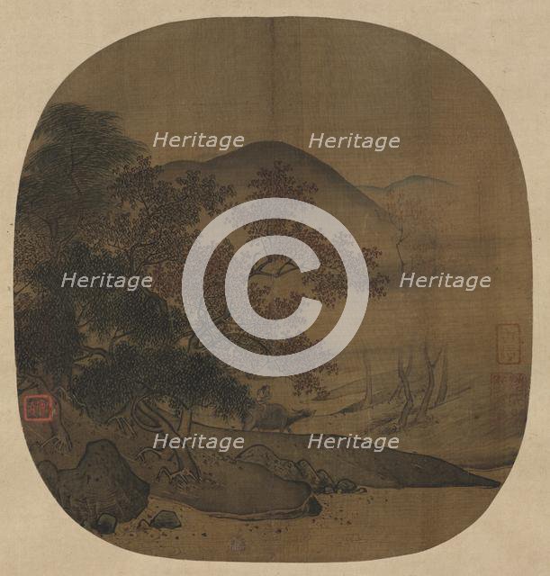 Buffalo and Boy in Autumnal Landscape, 1127-1279. Creator: Yan Ciping (Chinese, active 1164-1187).