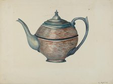 Pewter Teapot, c. 1936. Creator: Beulah Bradleigh.