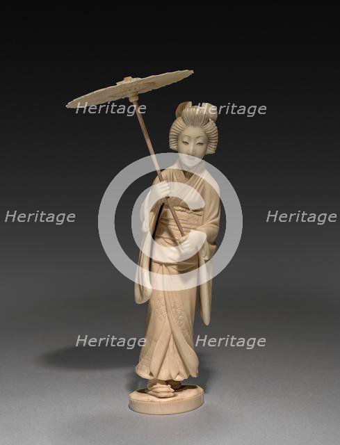 Woman Carrying a Parasol, Late 1800s- Early 1900s. Creator: Unknown.