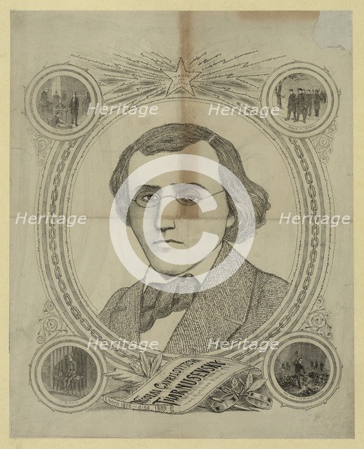 Portrait of the revolutionary democrat Nikolay Chernyshevsky (1828-1889), 1890s. Artist: Anonymous  