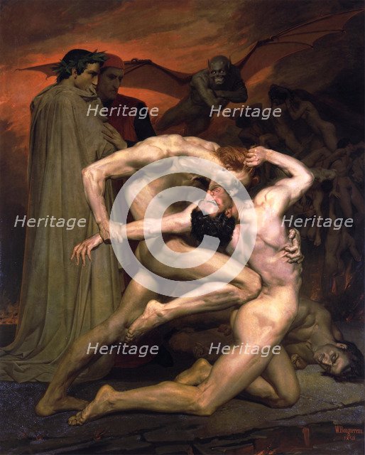 'Dante and Virgil in Hell', 1850.  Creator: William-Adolphe Bouguereau.