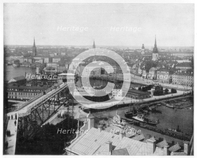 Panorama of Stockholm, Sweden, late 19th century. Artist: John L Stoddard