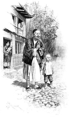 Sketches in Formosa: welcome by an old Chinese friend, 1890. Creator: Unknown.