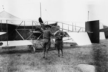 Army aeroplane - war games Lt. Geiger, 8/10/12, 1912. Creator: Bain News Service.