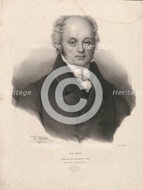 Portrait of Franz Joseph Gall (1758-1828), 1828. Creator: Grevedon, Pierre Louis Henri (1776-1860).