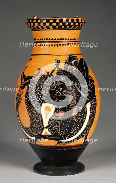 Attic Black-Figure Olpe, about 510 BC. Creator: Chiusi Painter.