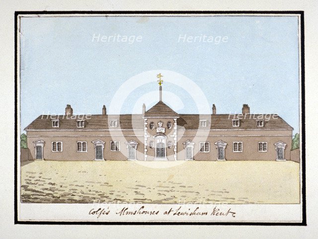 Colfe's Almshouses in Lewisham, London, c1795. Artist: Anon