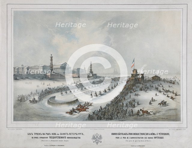 Winter Races on the Neva in St Petersburg, 1859.