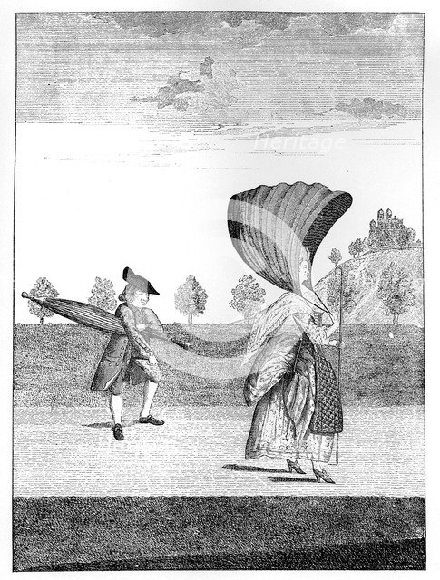 'The Ton at Greenwich: A la festoon dans le park a Greenwich' 1777. Artist: Unknown