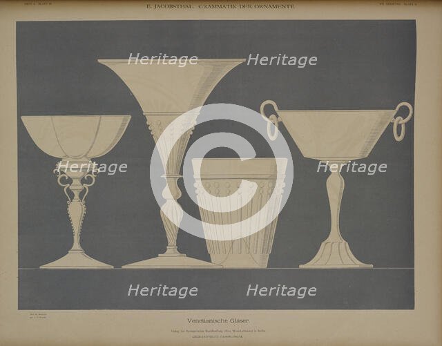 Venetian glasses, 1874. Creator: Unknown.