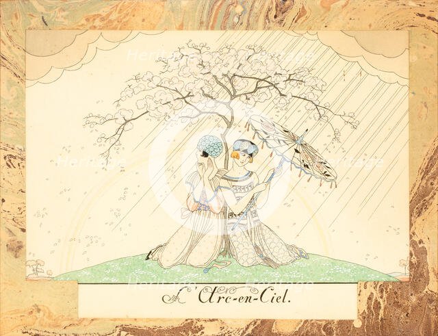 L'Arc-en-Ciel (The Rainbow), from Le Bonheur du Jour ou, Les Graces à la Mode, 1924. Creator: Barbier, George (1882-1932).