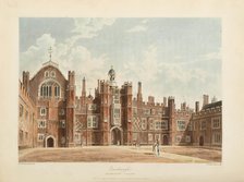 The Quadrangle, Hampton Court Palace, 1819. Creator: Westall, William (1781-1850).