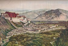 'Frowning Cliffs of Lihasa's Red-Walled Palace Set Perfectly On Its Hill', c1935. Artist: ENA.