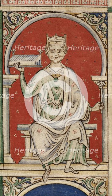 King William Rufus (From the Historia Anglorum, Chronica majora). Artist: Paris, Matthew (c. 1200-1259)