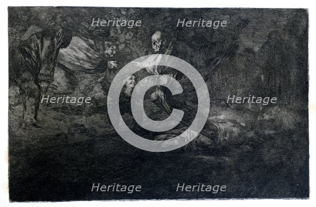 'Funereal Riddle', 1819-1823. Artist: Francisco Goya