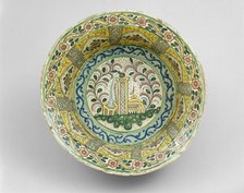 Basin Depicting a Cistern, Tower and Domed Building, 1775/1825. Creator: Unknown.