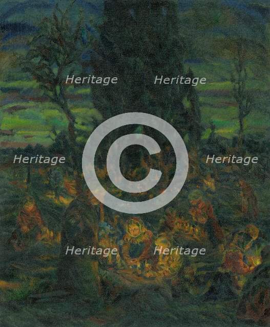 All Souls' Day, 1918-1928. Creator: Gustav Mally.