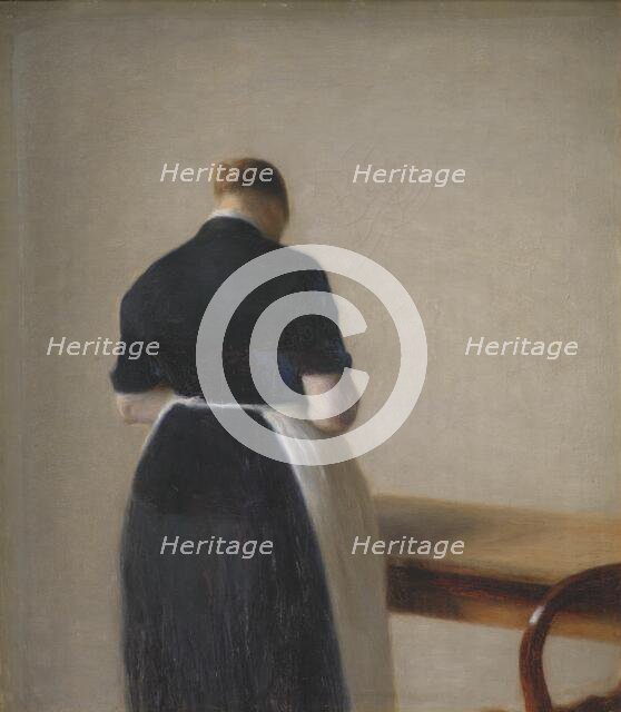 Woman seen from the Back;Figure of a Woman, 1888. Creator: Vilhelm Hammershøi.