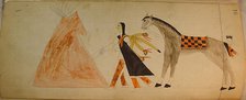 Maffet Ledger: Indian and horse, ca. 1874-81. Creator: Unknown.