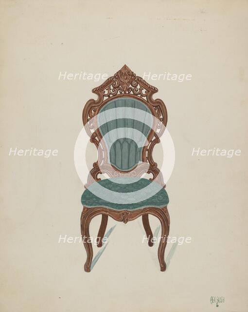 Rosewood Chair, c. 1936. Creator: Rex F Bush.