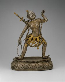 Tantric Female Enlightened Being (Vajrayogini) Holding a Skull Cup, 18th century. Creator: Unknown.