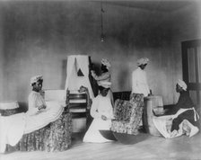 Students making and upholstering barrel furniture, Tuskegee Institute, Tuskegee, Alabama, 1902. Creator: Frances Benjamin Johnston.