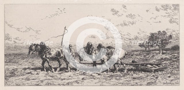 Le Rouleau, 1868. Creator: Charles Emile Jacque.