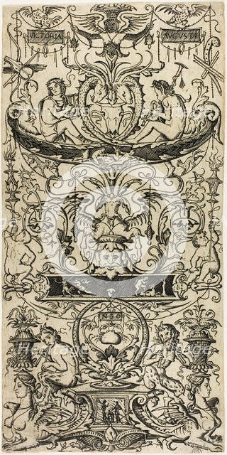 Ornamental Panel: Victoria Augusta, c.1507. Creator: Nicoletto da Modena.