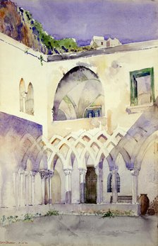 Courtyard, Capucine Monastery, Amalfi, 1898. Creator: Cass Gilbert.