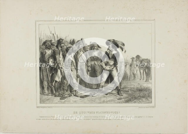 Of what do you have to complain?, 1836. Creator: Auguste Raffet.