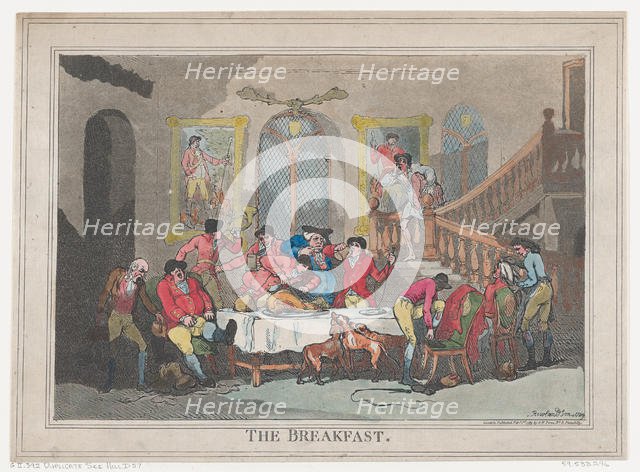 The Breakfast, February 1, 1789., February 1, 1789. Creator: Thomas Rowlandson.